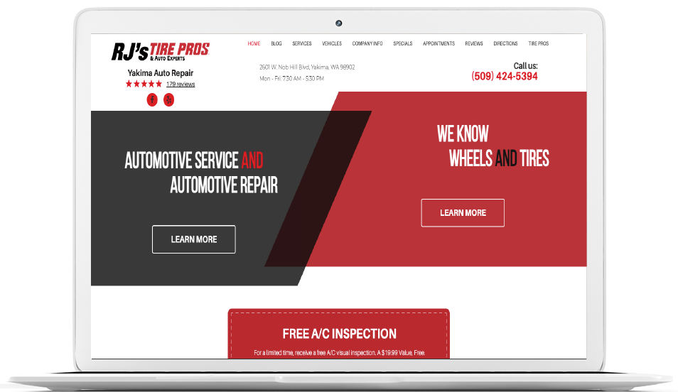 auto repair website yakima